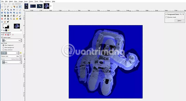 Hình ảnh sẽ biến thành màu xanh