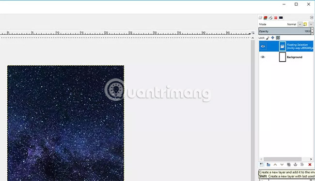 Tạo layer vùng chọn nổi