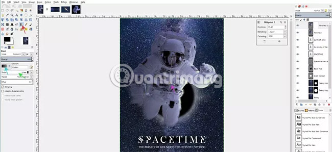 Nhấp chuột phải vào layer Astronaut copy