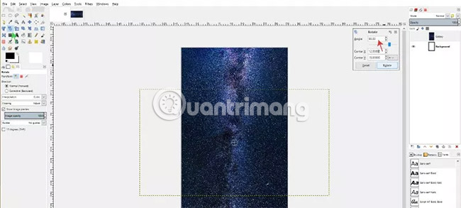 Xoay và điều chỉnh kích thước hình ảnh bằng các công cụ Transform