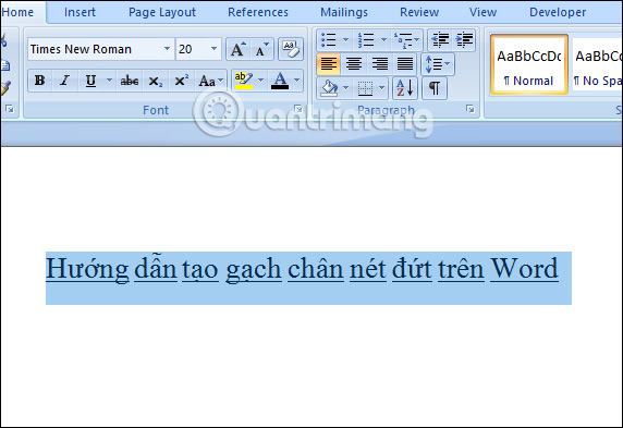 Cách gạch chân chữ nét đứt trên Word - Ảnh minh hoạ 7