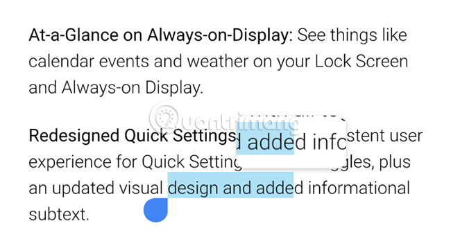Lựa chọn văn bản dễ dàng hơn