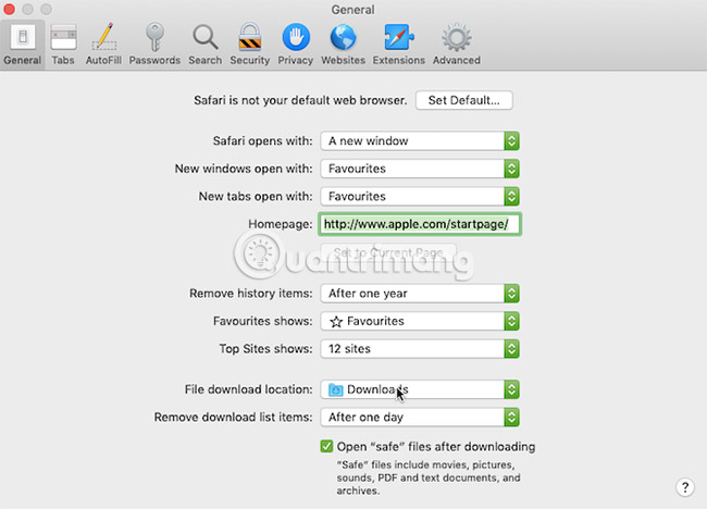 Kiểm tra thư mục Downloads