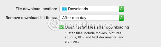 Chọn Open safe files