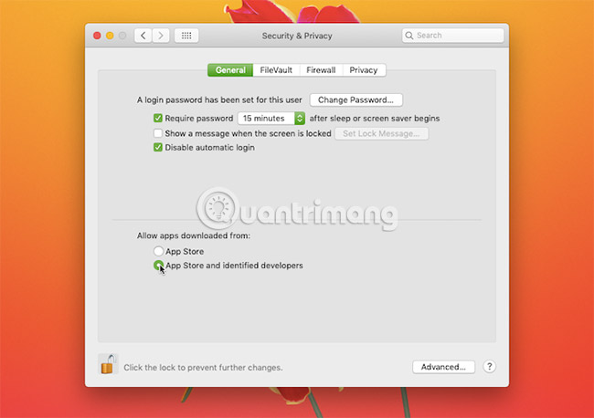 Kiểm tra cài đặt bảo mật