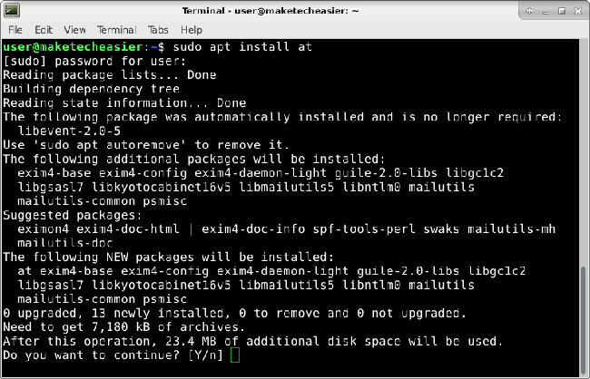 Cài at trên Debian