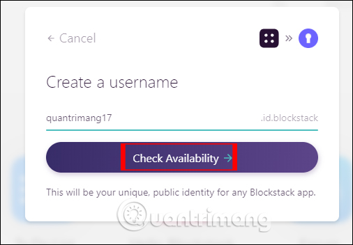 Nhập tên tài khoản