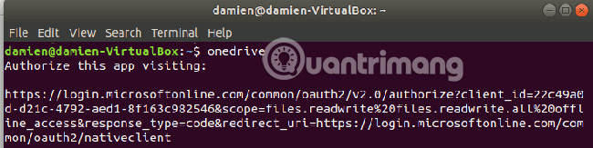 Truy cập URL để ủy quyền