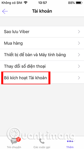 Bỏ kích hoạt