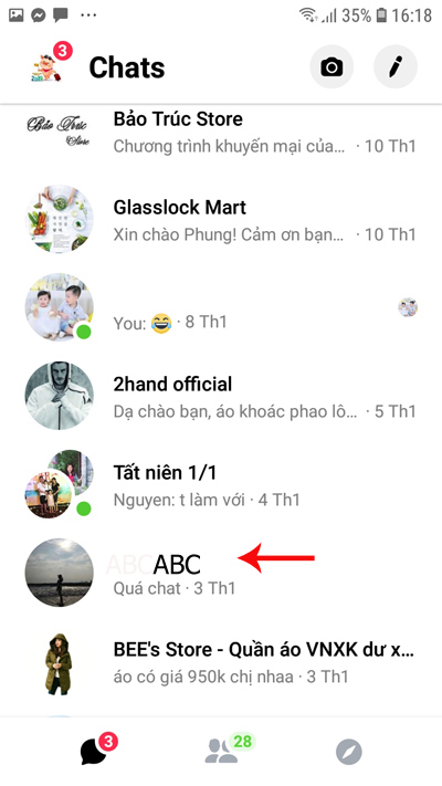 Danh sách trò chuyện