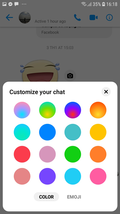 Chọn màu muốn thay đổi