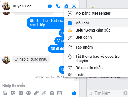 Chọn màu sắc