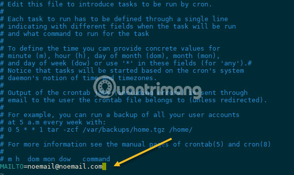 Xem lại các hoạt động cron