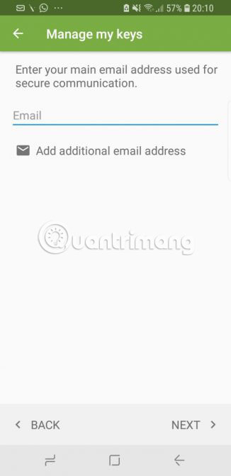 Xác nhận tên và địa chỉ email
