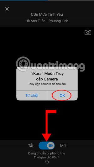 Allow iKara to access the camera