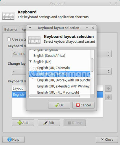 Nhấn Add để thêm bố cục mới
