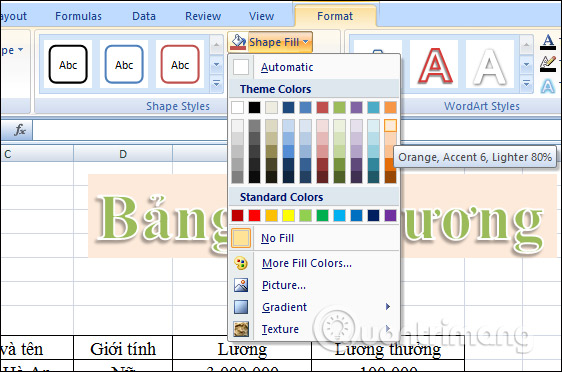 Cách chèn WordArt trong Excel - Ảnh minh hoạ 7