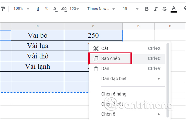 Cách chèn bảng Google Sheets vào Google Docs - Ảnh minh hoạ 2