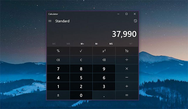 Ứng dụng máy tính (Calculator) của Windows 10 
