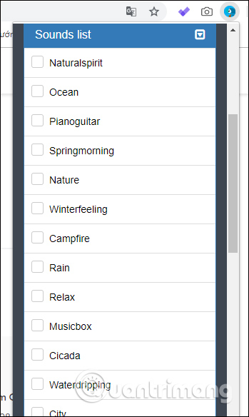Chọn âm thanh muốn nghe