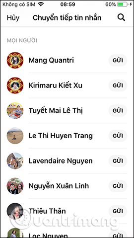 Danh sách bạn bè