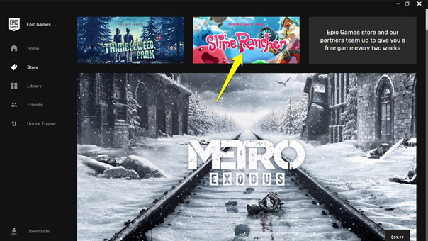 Kích vào ảnh đại diện của Slime Rancher 