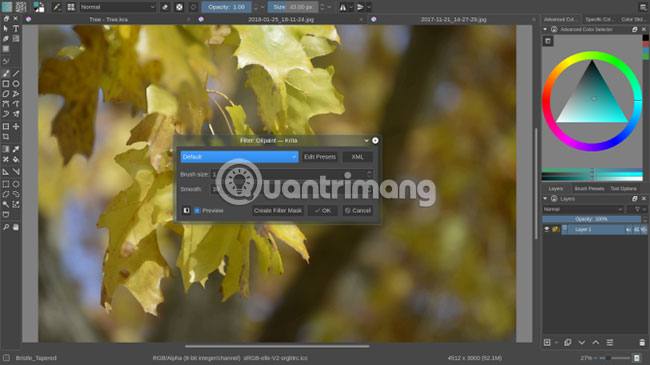 Các bộ lọc trong Krita
