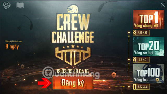Đăng ký Crew Challenge