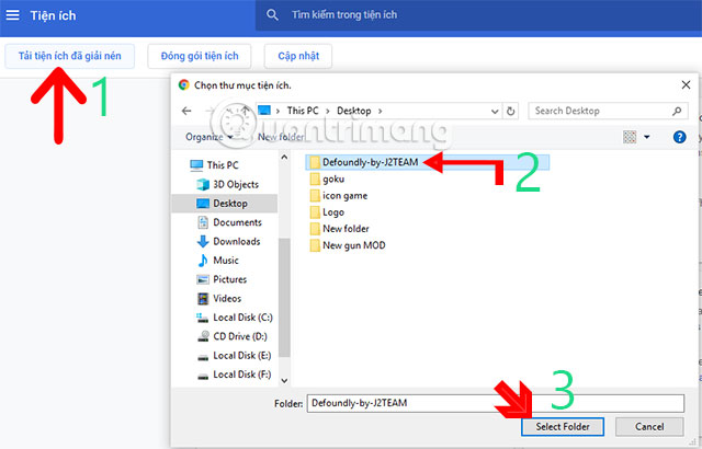 Tiện ích trình duyệt Chrome
