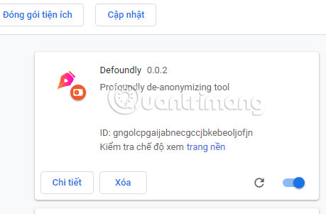 Đã thêm tiện ích Defoundly vào Chrome