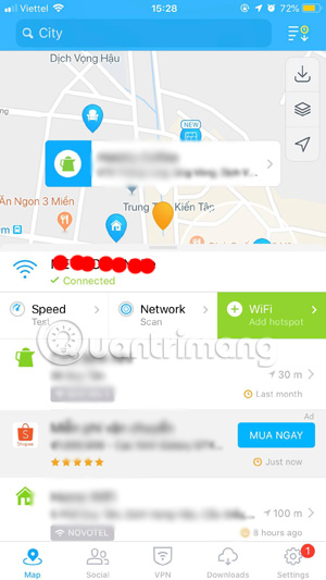 Cách hack pass wifi với WiFi Map ở mọi nơi