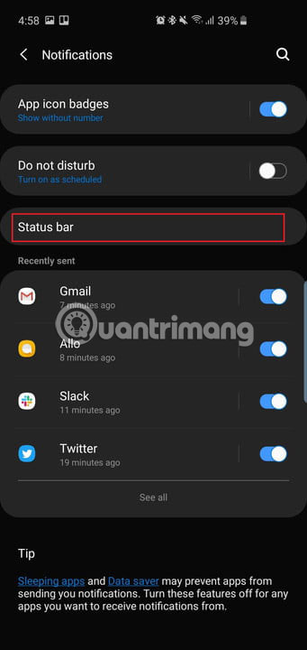 và phần trăm pin