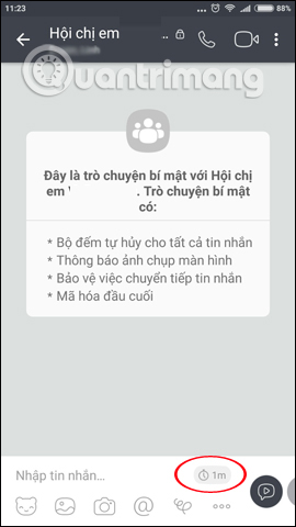 Tạo nhóm chat bí mật