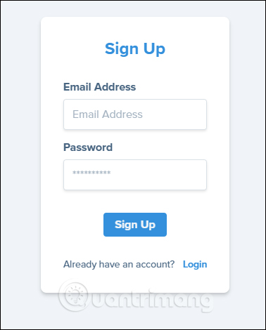 Nhập địa chỉ email