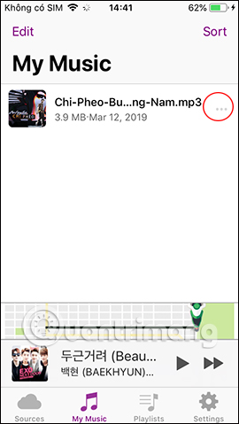 Mục quản lý nhạc tải xuống