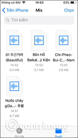 File nhạc đã chuyển