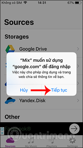 Truy cập tài khoản