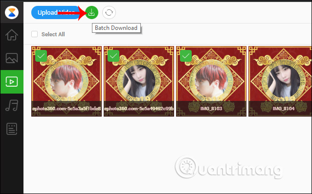 Chọn nhiều file tải