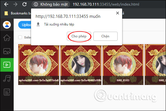 Cho phép tải nhiều file