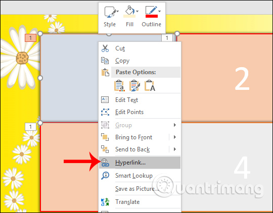 Nhấn slide câu hỏi 1