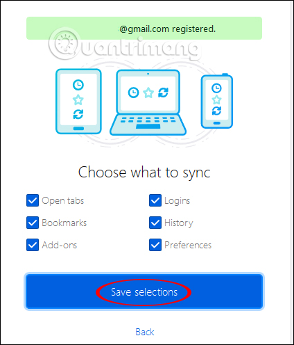 Chọn nội dung đồng bộ