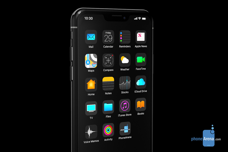 Apple sử dụng tấm nền OLED giúp cho việc hiển thị màu đen sâu hơn, mang lại cảm giác không có tai thỏ cho người dùng