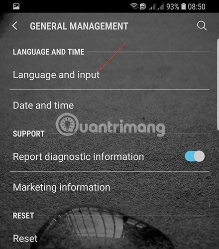 Chọn Language and Time