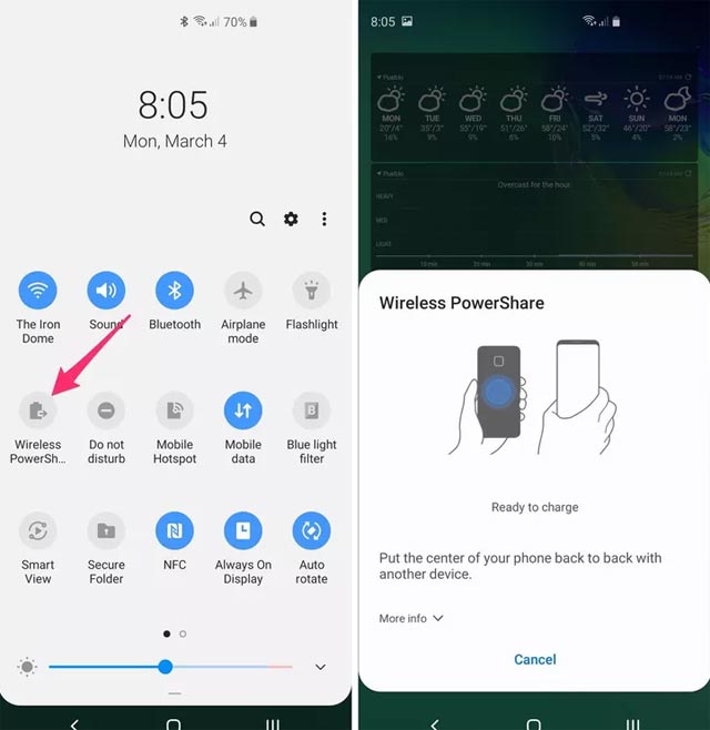 Tính năng Wireless PowerShare