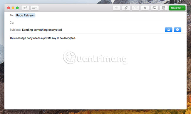 Nội dung email được mã hóa