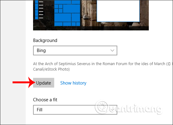 Đổi hình nền trên Bing