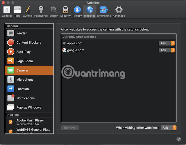 Các tùy chọn cho micro