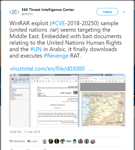 Tin tặc đã sử dụng lỗ hổng này để tấn công các nước ở Trung Đông hay các cơ quan chính phủ Hàn Quốc trước ngày diễn ra khi hội nghị thượng đỉnh Mỹ - Triều diễn ra tại Việt Nam