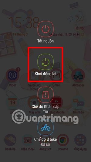 Khởi động lại thiết bị