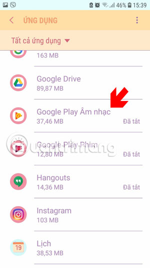 Chọn Google Play âm nhạc